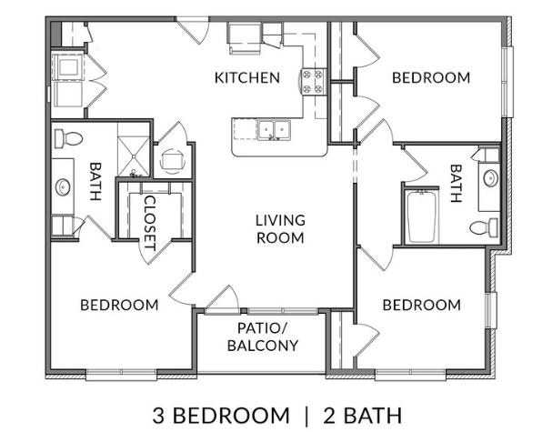 floor plan 3-B Type A-60%-High ARD
